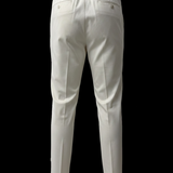 Lardini Trousers - Sartorial with Drawstring in Ecru Stretch Cotton