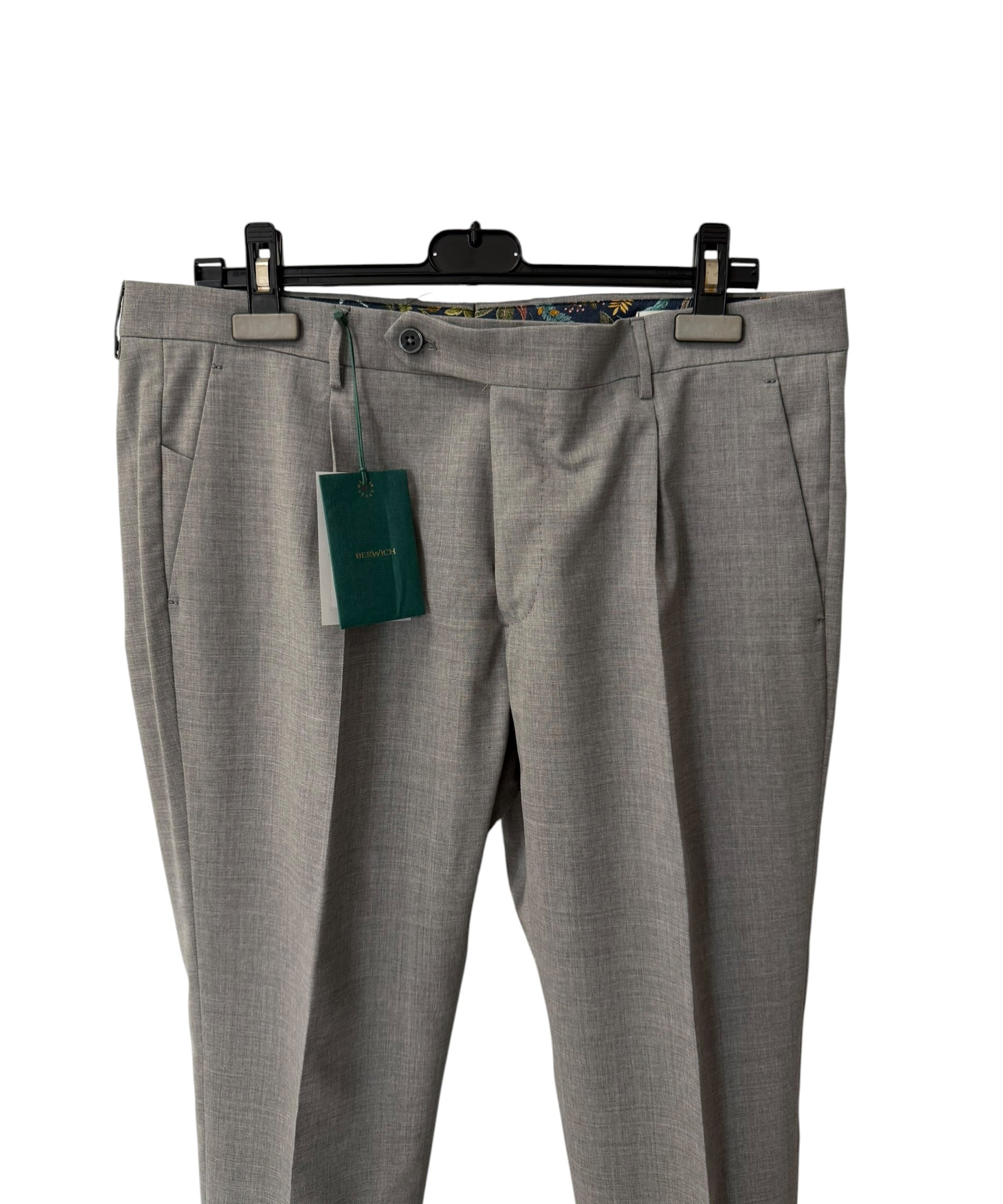 Berwich gray cool wool trousers size 50