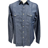 Camicia Lardini in Cotone e Lino Stile Western – Denim Leggero taglia M