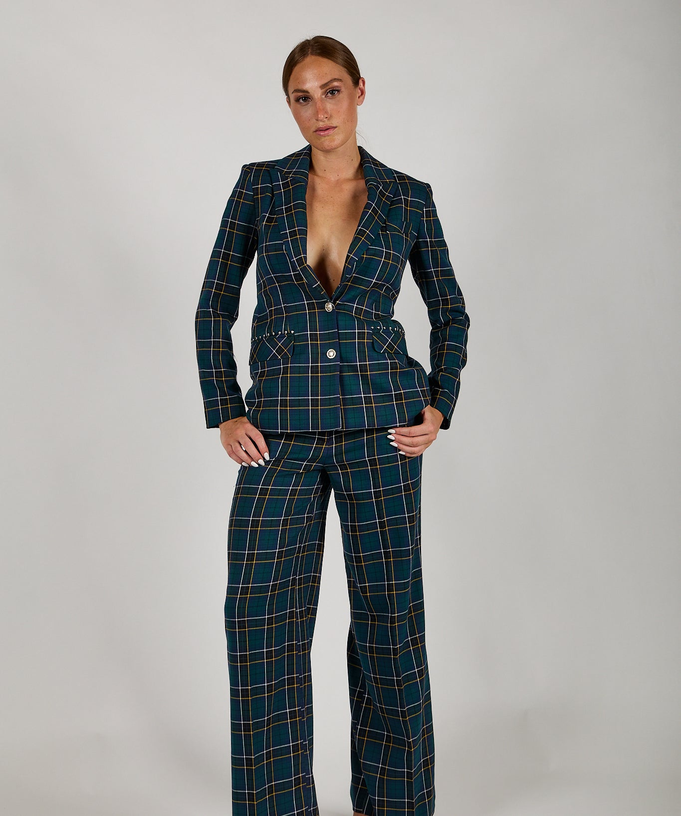 Liu Jo checked blazer jacket