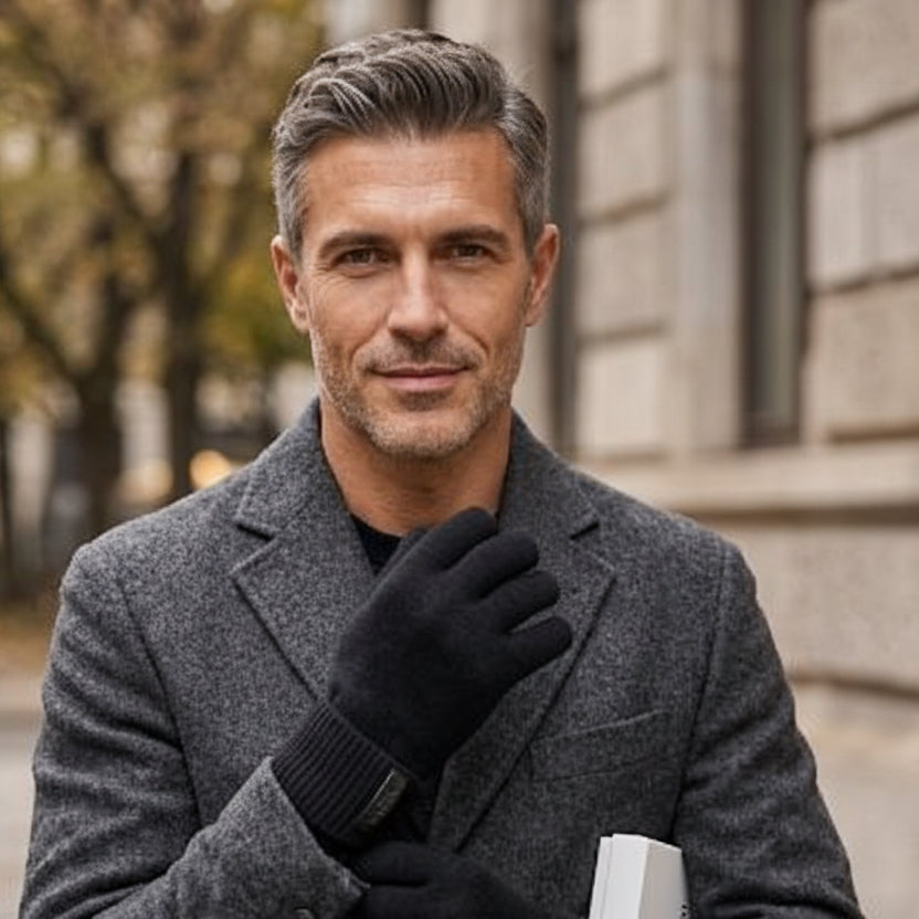 Guanti Lardini in Lana e Cashmere - Nero