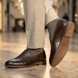 Doucal's Loafers - Luxury and Comfort in Crocodile Print