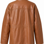 Giacca vicolo in Vera Pelle Cognac, immagine 8