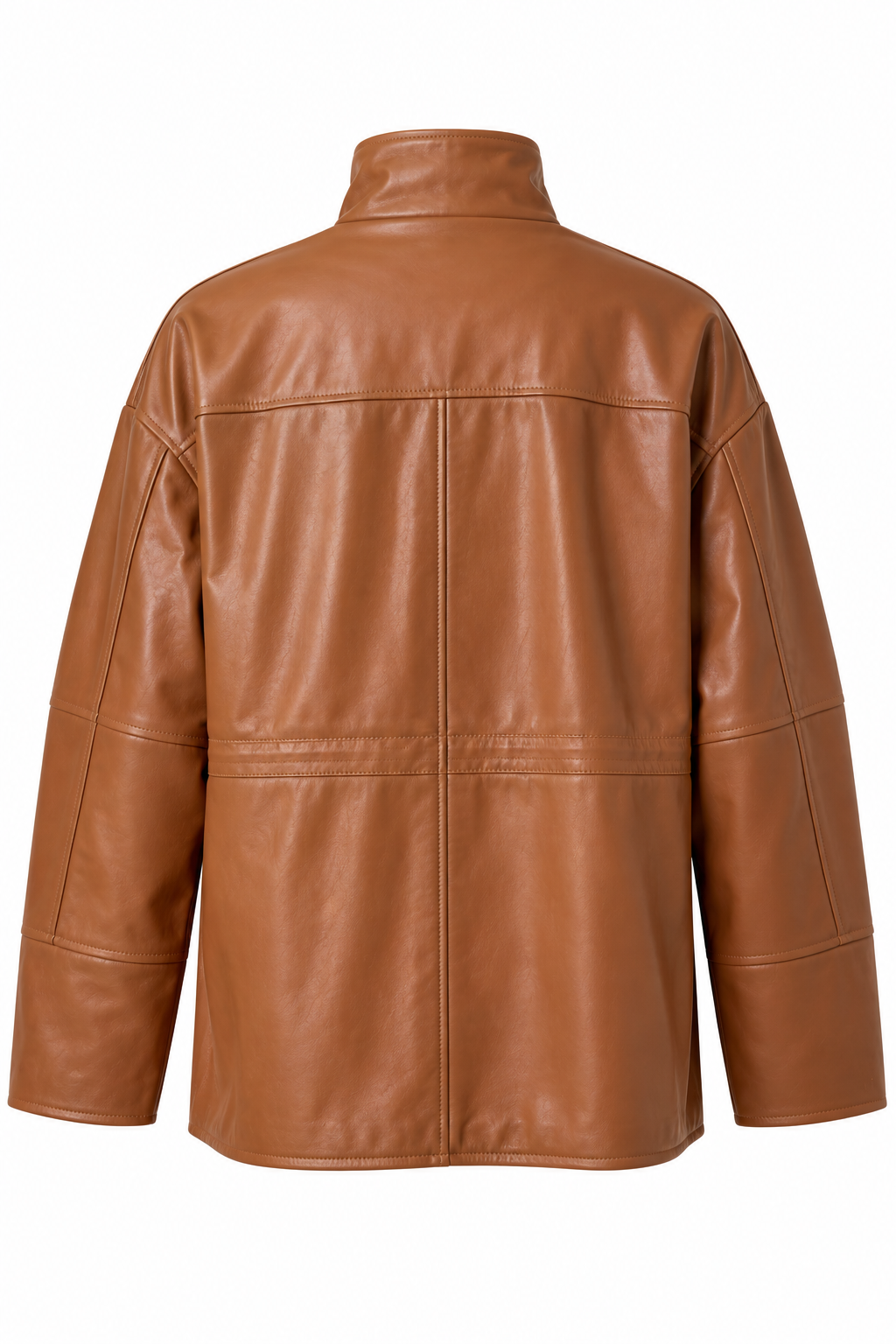 Giacca vicolo in Vera Pelle Cognac, immagine 8