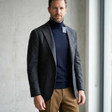Fay Under-Jacket "Lupetto" - Extra Fine Virgin Wool Navy Blue