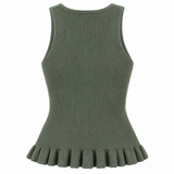 Top Vicolo a Costine con Volant – Made in Italy