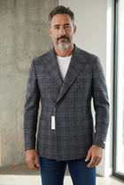 Chaqueta de sastrería Barba Napoli de lino y seda