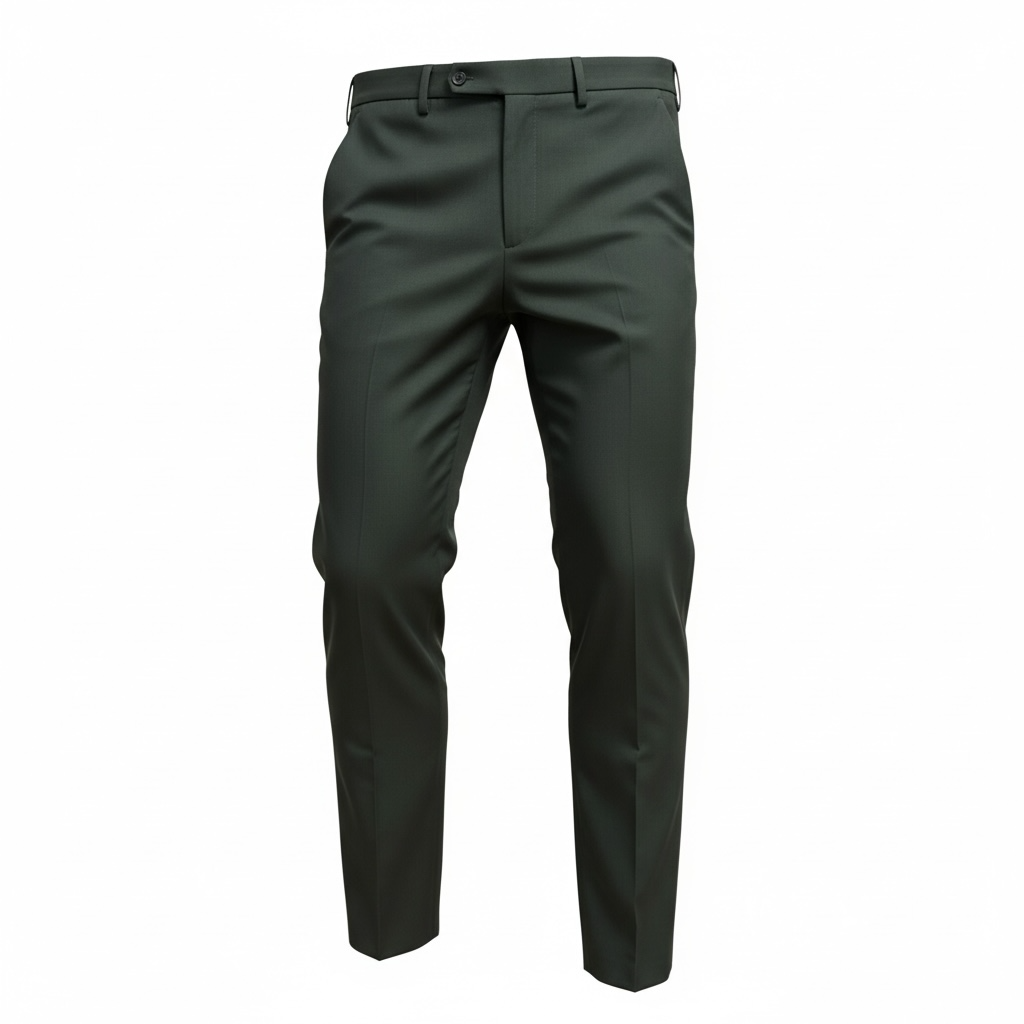 Lardini Sartorial Trousers – Pure Virgin Wool Dark Green