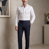 Pantaloni Lardini in Fresco Lana- Blu Navy