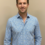 Ghirardelli Next Shirt – Blue Floral Pattern