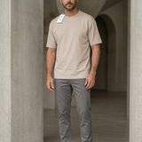 T-Shirt Alpha Studio Interlock – Beige Stone taglia 48 over veste anche 50