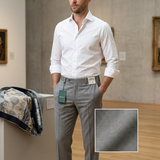 Pantaloni Berwich in fresco lana grigia taglia 50