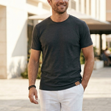 T-Shirt Kired in Crêpe di Cotone – Grigio Scuro taglia L