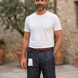 Bermuda Lardini in Denim di Cotone - Taglia 50 - Blu Medio Lavato