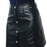 Faux leather mini skirt